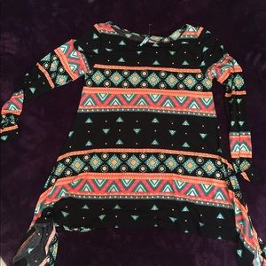 Aztec handkerchief hem top